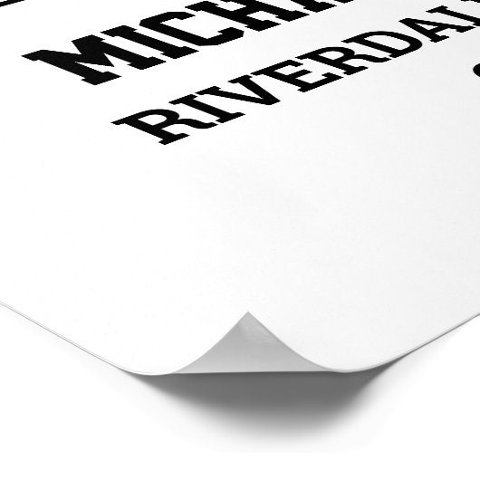 選手番号18シニアスポーツチーム写真コラージュ ポスター (角)