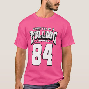 選手誇りを持った84のブルドッグサッカーファン Tシャツ