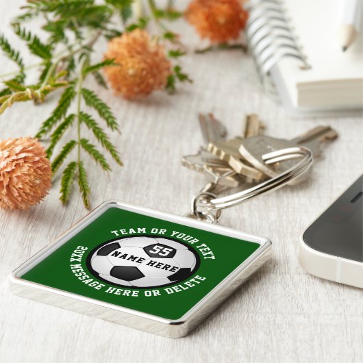 選手、年長者その他の大事な行事に贈るサッカー キーホルダー (側面)