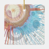 選択されたファミリースクエアギフトラベル/ セラミックオーナメント (裏面)