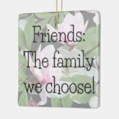 選択されたファミリースクエアドッグウッドギフトラベル/ セラミックオーナメント (左)