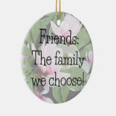 選択されたファミリードッグウッドラウンドギフトラベル/ セラミックオーナメント (右)