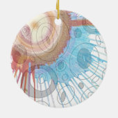 選択されたファミリーラウンドオーナメント/ギフトラベル セラミックオーナメント (裏面)