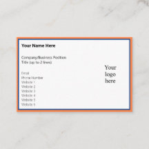 選択されたマンゴーと深いブルーオンラインビズロゴ