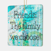 選択された家族ミックスメディアスクエアギフトラベル/ セラミックオーナメント (左)