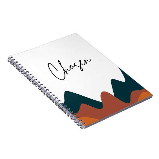 選択された燃えたオレンジの山のキリスト教の信仰 ノートブック (右側)