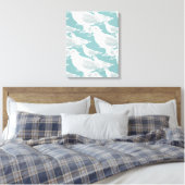 選択したシーグルの背景色 キャンバスプリント (インサイチュ (寝室))