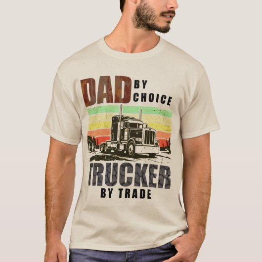 選択した父、職業はトラッカー Tシャツ (正面)