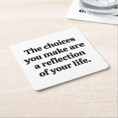 選択した紙コースター スクエアペーパーコースター (アングル)