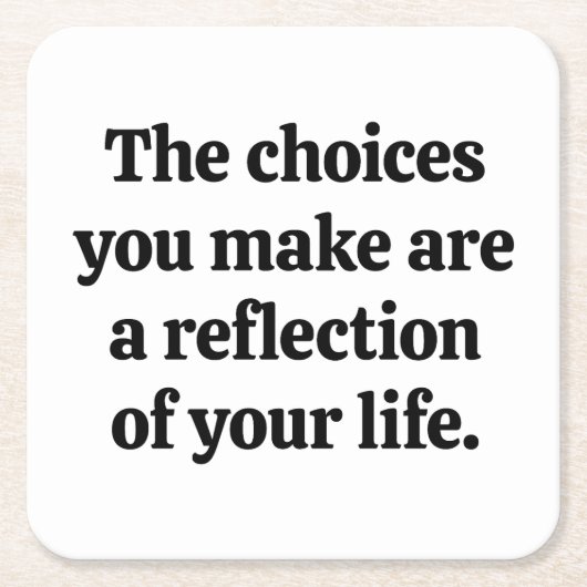 選択した紙コースター スクエアペーパーコースター (正面)