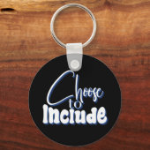 「選択して含める」青の文字 キーホルダー (正面)