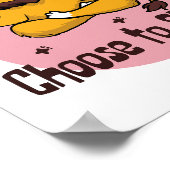 選択して輝くかわいいハッピーライオンヨガポーズ ポスター (角)