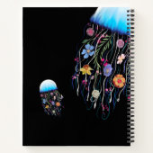 選択して開花勇気付けられるフローラクラゲ ノートブック (裏面)