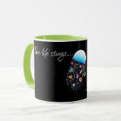 選択して開花勇気付けられるフローラクラゲ マグカップ (正面左)