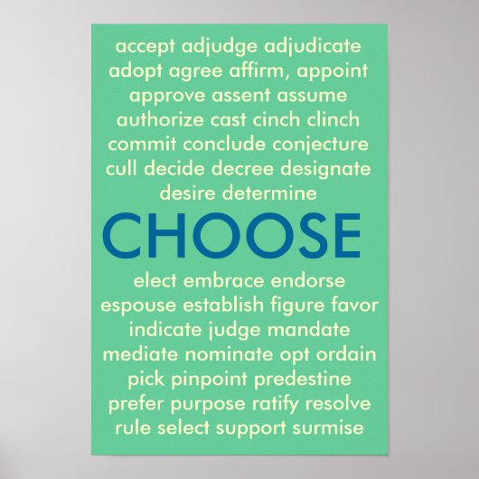 選択する方法 ポスター (正面)