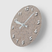 選択する12個の数 – Tan-Gray Marble Clock ラウンド壁時計 (傾斜)