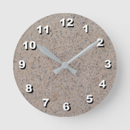選択する12個の数 – Tan-Gray Marble Clock ラウンド壁時計