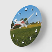 選択する12数値選択 – 赤い納時計 ラウンド壁時計 (傾斜)