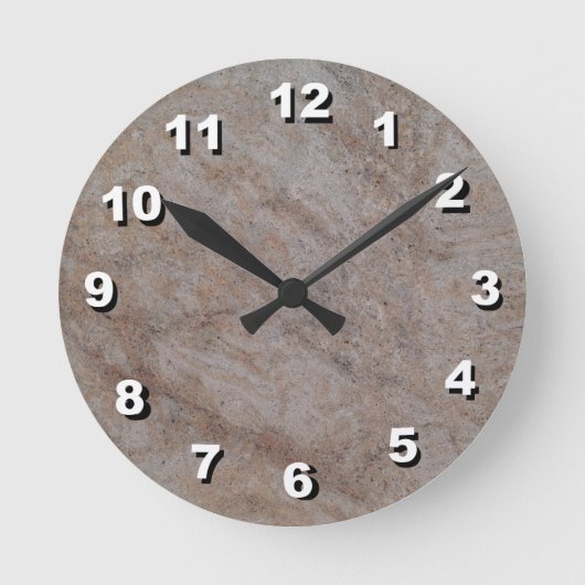 選択する12数値選択 – Tan-Brn大理石時計 ラウンド壁時計 (正面)