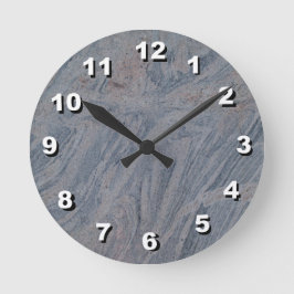 選択する12番号の選択肢 – 青い灰色の大理石時計 ラウンド壁時計