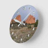 選択する12番号の選択 – 赤い岩の時計 ラウンド壁時計 (傾斜)