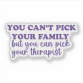 選択できる家族を選択できないセラピスト シール (正面)
