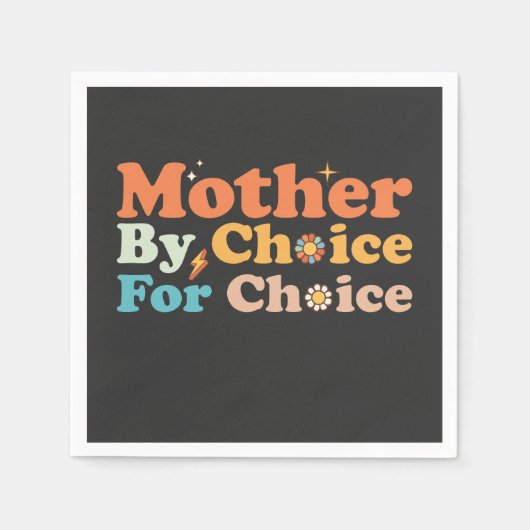 選択のための選択の母親Groovyレトロ スタンダードカクテルナプキン (正面)