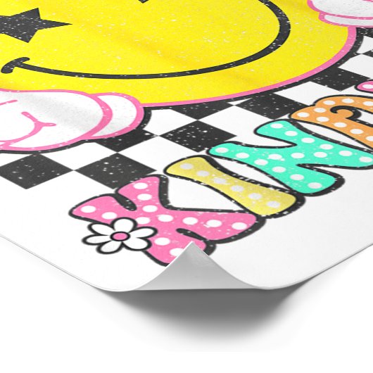 選択の優しさレトロGroovy Be優しい感動的 ポスター (角)