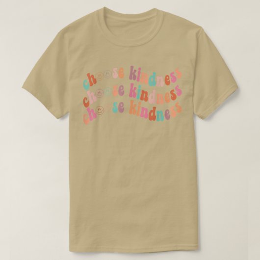 選択の優しさ幸せな顔スマイルは親切な人間 Tシャツ (デザイン正面)