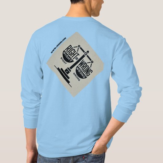 「選択の双対性:正しいか間違った長袖 Tシャツ (裏面)