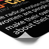 選択の定義フェミニスト権おもしろい ポスター (角)