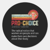 選択の定義フェミニスト権おもしろい ラウンドシール (正面)