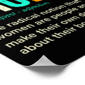 選択の定義フェミニズム女性の権利レトロVi ポスター (角)