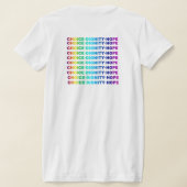 選択の尊厳ホープ女性ティー Tシャツ (レイダウン裏面)