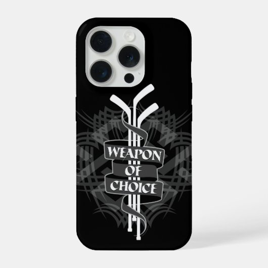 選択の武器(ホッケー) iPhoneケース (裏面)