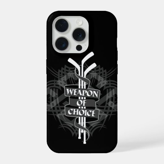 選択の武器(ホッケー) iPhoneケース (裏面)