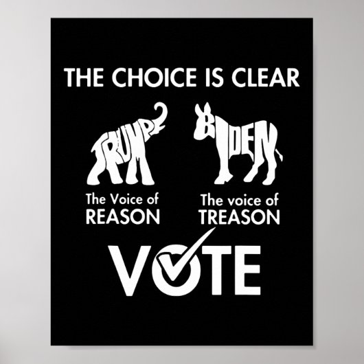 選択は澄ん音声理由投票トランプバイデン氏 ポスター (正面)