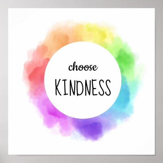 選択やさしさ引用文レインボークラウド ポスター (正面)