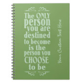 選択やる気を起こさせる用カスタム手帳 ノートブック (正面)