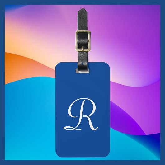 選択カラーブルーモノグラムバッグラゲッジタグ ラゲッジタグ