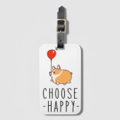 選択ハッピーコルギオーバーギフトドッグ引用文コルギママ ラゲッジタグ (正面縦)