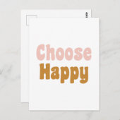 選択ハッピーレトロレタリングで赤面とマスタード ポストカード (正面/裏面)