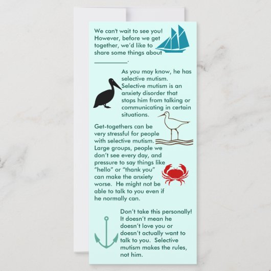 選択性無調性男の子フラットカードを集める (正面)