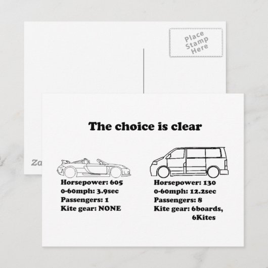 選択澄んは ポストカード (正面/裏面)