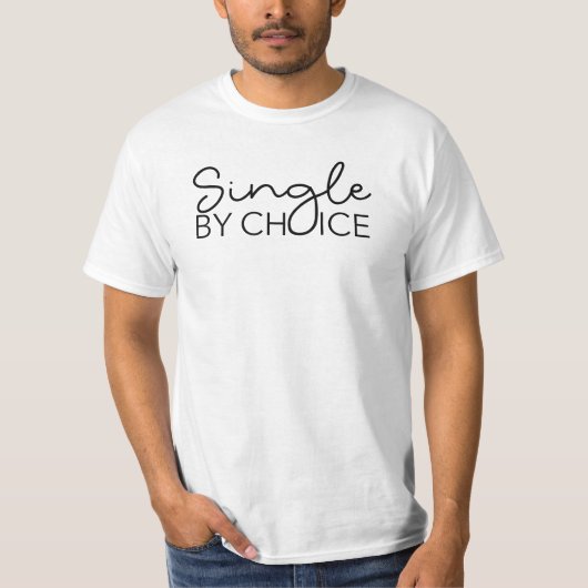 選択独身の別 – 黒または白 Tシャツ (正面)