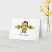 選択的おもしろい聴力のある人 カード (黄色い花)