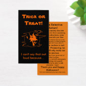 選択的な無言のトリックオアトリート (デスク)