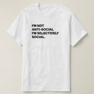 選択的に社会的な引用文 Tシャツ