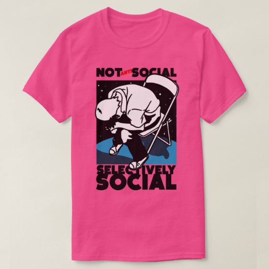 選択的に社会的な Tシャツ (デザイン正面)