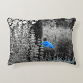 選択的に青いガーデンビジターアクセント枕 アクセントクッション (正面)